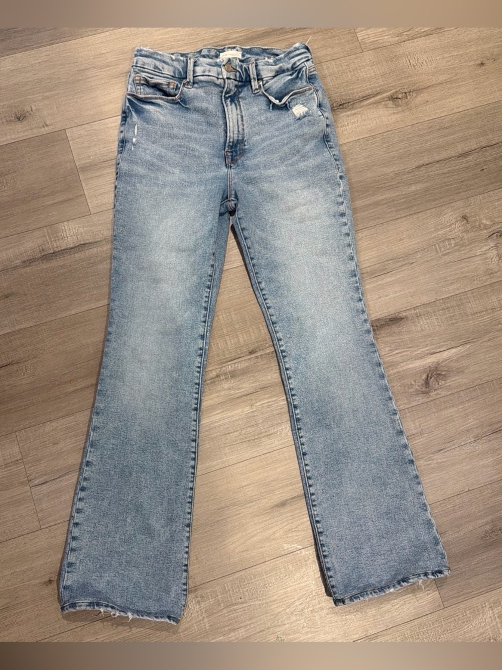 Good American Light Wash Women’s Flare Jeans - Classic Blue